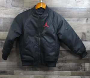 Nike Air Jordan Kids Bomber Jacket Black Full Zip Size Small Puffer - Picture 1 of 8