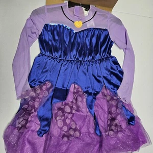 Disney Little Mermaid URSULA KIDS DRESS Halloween Costume - Size 10-12 Large NEW - Picture 1 of 12