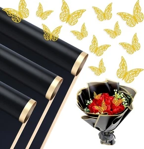 20 Fogli Carta da Imballaggio per Fiori, Impermeabile Bouquet Floreale Carta da Imballaggio con 3 - Foto 1 di 3