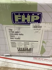 Leeson C6T17WK41A 1 HP Stainless Washdown Motor 3PH 1750 RPM 230/460V 56C Frame - Picture 1 of 5