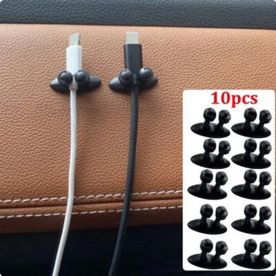 10PCS/Set Car Interior Wire Cable Holder Clip Charger Line Organizer Accessories - Image 1 of 4