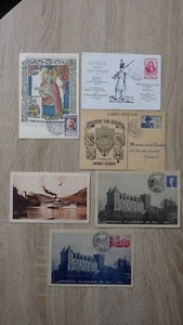 lot 6 x FDC PREMIER JOUR CARTES MAXIMUM Journee Timbre 1945 1946 1947 Epinal etc - Foto 1 di 1