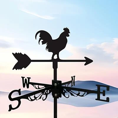 Rooster Weathervane Accessories Craft Metal Weather Vane for Yard Lawn Fence - Bild 1 von 4