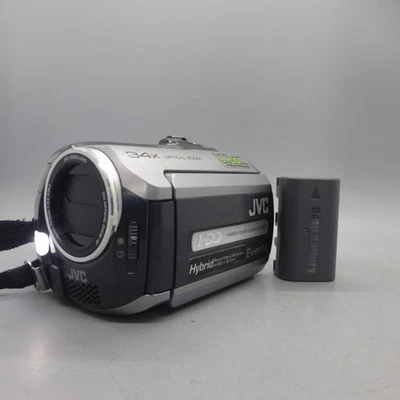 JVC Everio GZ-MG142EK Handheld High Definition HDD Camcorder Silver Tested - Image 1 of 4