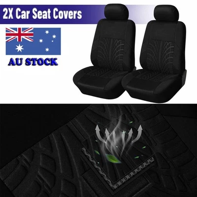 1 Pair Black Car Seat Covers Front Cushion Protector For Kia Optima Carnival AU - image 1 of 4