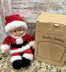 Muñeca bebé Papá Noel Anne Geddes 1999 vintage 9" con caja - Imagen 1 de 9