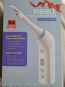 Vacuum Tonsil Stone Remover Removal Kit Tool LED Oral Light Tonsillolith +3Head - Picture 1 of 5