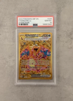 Charizard EX Gold Rare 228/197 PSA 10 Pokemon Obsidian Flames - Image 1 of 2