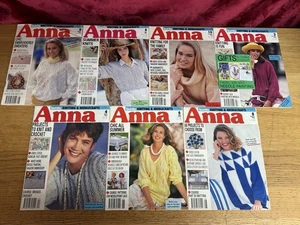Vtge Anna Burda Knitting & Needlecraft Magazines x7 Issues incl patterns 1990-93 - Picture 1 of 12