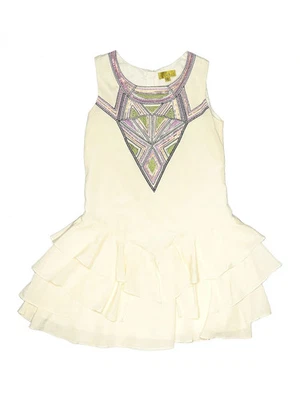Nicole Miller Girls Ivory Dress X-Large kids - Image 1 of 2