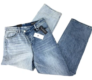 Pantalones de mezclilla BLANKNYC The Baxter para mujer 26 pierna recta dos tonos ribcage - Imagen 1 de 17