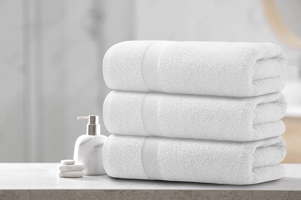 Paquete de 4 toallas de baño extra grandes 100 % algodón 26"x52" altamente absorbentes suaves Foto 1 de 1