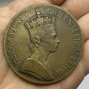 MEDALLA CORONACIÓN REINA ISABEL 1953 SERVICIO DE BOMBEROS Y AMBULANCIAS DE LA CIUDAD DE BIRMINGHAM - Imagen 1 de 4