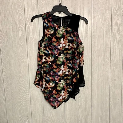 Mossimo Black Multicolor Sleeveless Top Size XS Foto 1 de 4