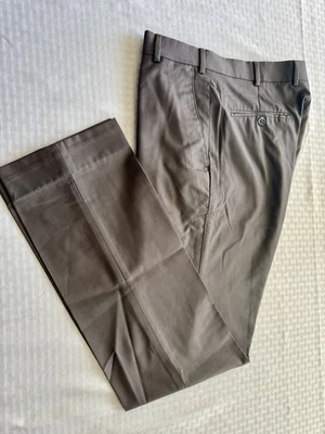 Park Avenue Super Slim Fit Dress Pants Men’s 82cm Brown Trouser India Rayon - Imagem 1 de 4