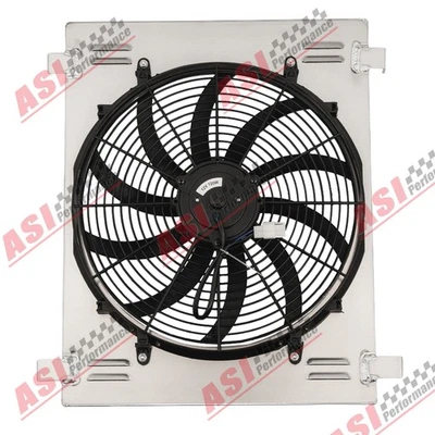 Aluminum Shroud Fan+Relay Fit 1932 Ford Model BB 3.3L Gas for Chevrolet Engine. Foto 1 de 4
