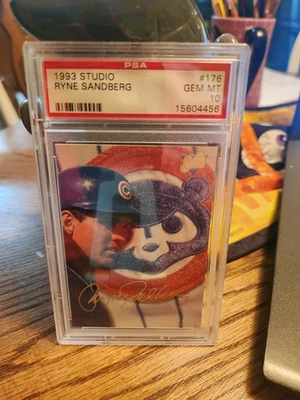 1993 Studio #176 Ryne Sandberg PSA 10 - Image 1 of 2