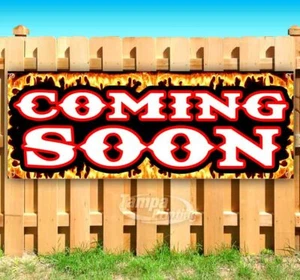 COMING SOON Advertising Vinyl Banner Flag Sign Many Sizes USA - Picture 1 of 7