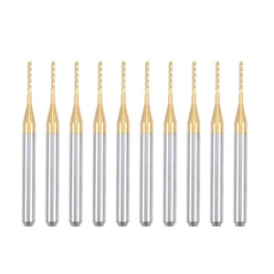 10pcs 1mm Titanium Coat Carbide End Mill Engraving CNC Router Bits 1/8" Shank - Picture 1 of 6