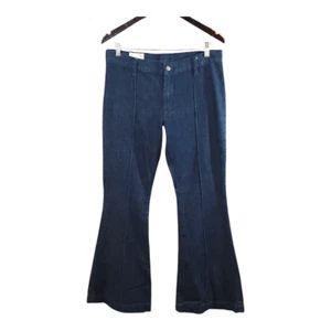 Pantalones de mezclilla vintage Polo Ralph Lauren lavado oscuro acampanados retro años 70 festival para mujer 14 - Imagen 1 de 6