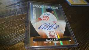2011 DONRUSS ELITE MILES HEAD #930/964  AUTOGRAPHED BASEBALL CARD