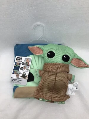 Star Wars Mandalorian The Child Yoda Bath Toy Scrubby Plush Towel Set Christmas - Image 1 of 4