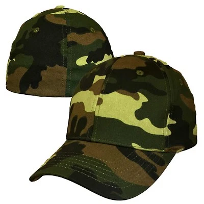 Gorra de béisbol ajustada con ajuste flexible táctico militar camuflaje bosque camuflaje  Foto 1 de 4