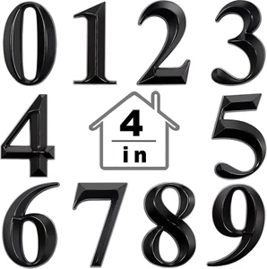 10 Pcs House Numbers 3D Door Mailbox Numbers 0-9 Self Adhesive House Door Street - Picture 1 of 7