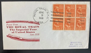 1939 Royal Train RPO USA First Day Cover King George VI Royal Visit To Oakland - Picture 1 of 2