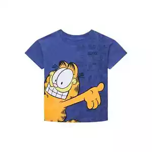 Garfield Toddler Short Sleeve Crewneck Tee, Blue Size 18M - Picture 1 of 5