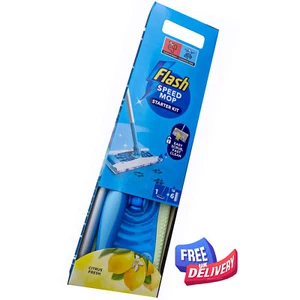 Flash Blue Speed Mop Starter Kit Includes 8 Wet Cloths - Picture 1 of 2