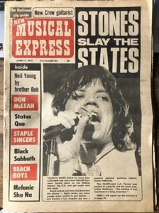 NME New Musical Express Rolling Stones in USA Cover June 1972 Black Sabbath Quo - Picture 1 of 9