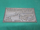 Large Cast Iron WINCHESTER Repeating Arms Plaque Sign Rustic Ranch Wall Decor