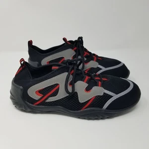 EUC Sand N Sun Water Shoes Black Red Gray Size 5 - Picture 1 of 10