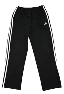 Teens Classic Black & White Stripe Adidas Soccer Sweats Pants Primegreen Size L - Picture 1 of 5
