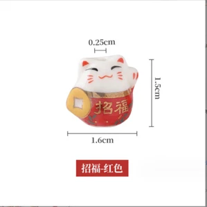 new Caicai Cat Beads DIY Ceramic Cute Colorful Cat Vertical Hole Wholesale 50pcs - Picture 1 of 22
