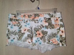 Aeropostale Low Rise Floral MIDI Cotton 5-Pocket Design Cut-Off Shorts Size 4 - Picture 1 of 9