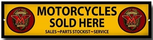 MATCHLESS MOTORCYCLES SOLD HERE METAL SIGN,GARAGE SIGN,WORKSHOP SIGN. MAN CAVE - Picture 1 of 1