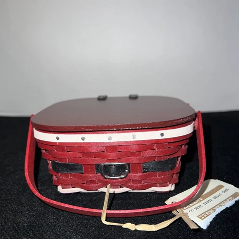 Longaberger Collectors Club Miniature Santa Belly Cake Basket Set Cover