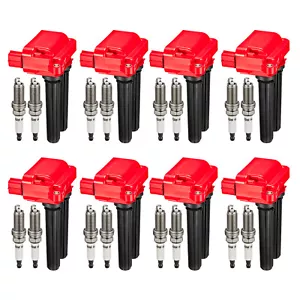 8x Ignition Bobinas UF504 +16x Spark Plugs For 2006-2008 Jeep Grand Cherokee V8 - Picture 1 of 7