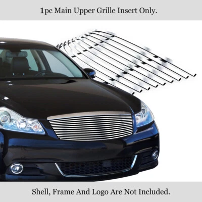 Se adapta a Infiniti M35/M45 2008-2010 superior principal acero inoxidable plata Billet parrilla inserto Foto 1 de 4