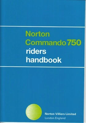 Norton Commando Fastback 1968-69, modelo "R", OEM, manual del propietario Foto 1 de 3