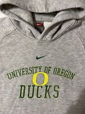 Youth Nike Team Oregon Ducks Fleece Hoodie, Large 16-18, Gray Cotton Blend
