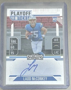 2024 Panini Contenders Rookie Ticket RPS Ladd McConkey #110 Playoff Ticket /149 - Picture 1 of 2
