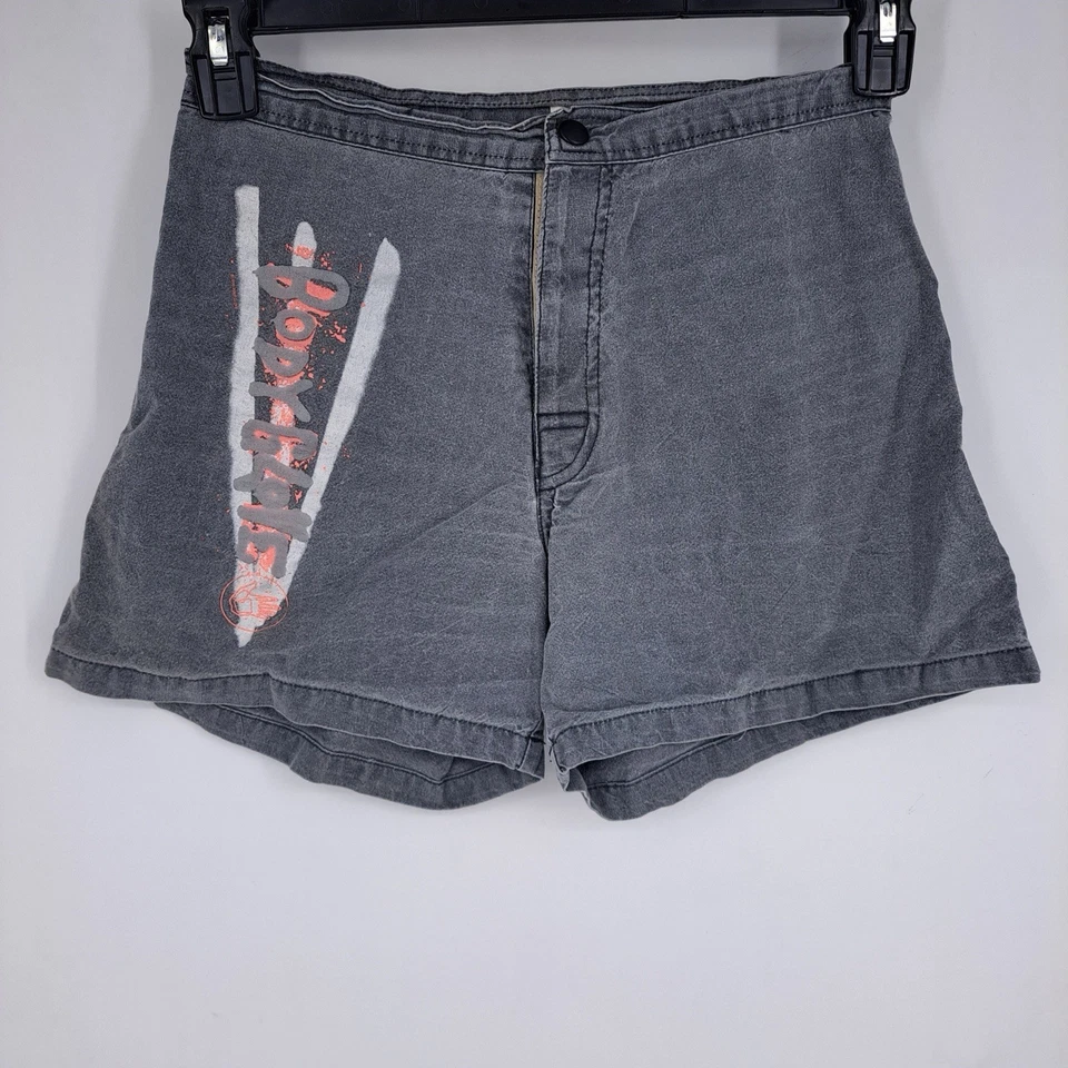 Guante corporal vintage años 90 para mujer 28 pantalones cortos gris surf vacaciones playa piscina Foto 1 de 4