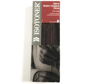 Guantes Isotoner Stretch Classic XL Para Hombre Marrón, Lycra y Cuero, Forro Tejido Nuevo de Lote Antiguo - Imagen 1 de 12