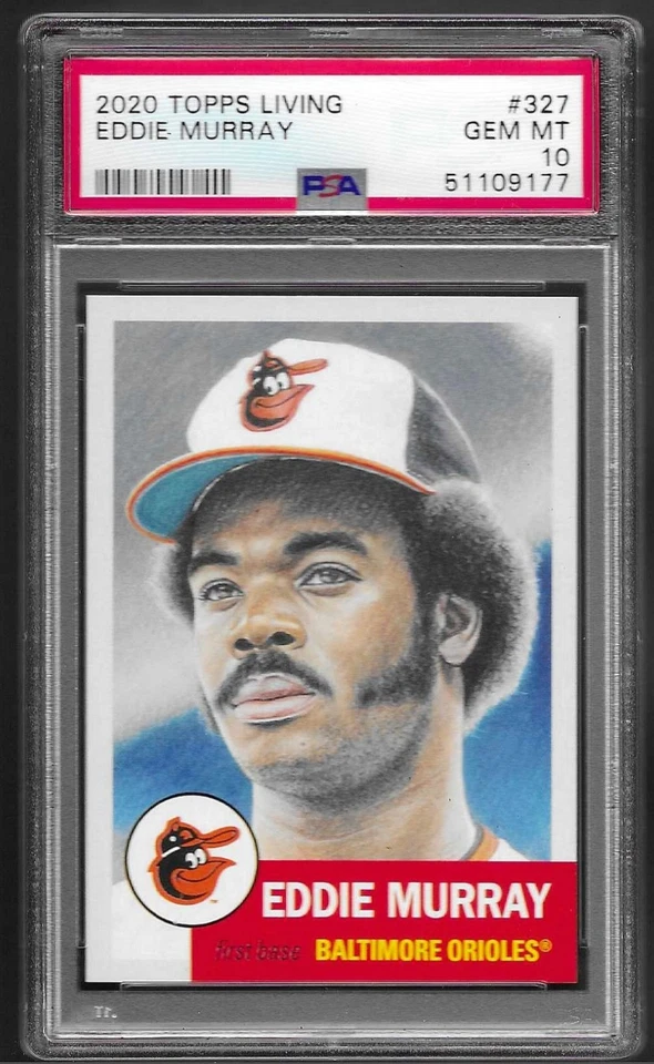 2020 Topps Living Set # 327 EDDIE MURRAY GEM MINT PSA 10 Baltimore Orioles HOF - Image 1 of 1