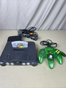 Console Nintendo N64 PACCHETTO con cavi controller verdi e Super Mario 64 *TESTATA* - Foto 1 di 20