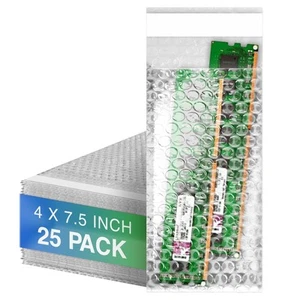 25 - 4x7.5 Self Seal Bubble Pouches Bubble Out Bags - Picture 1 of 7