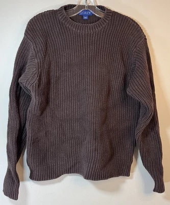 J Crew Knit Sweater Pullover Men’s Small Brown 100% Cotton Long Sleeve - Image 1 of 3
